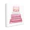 Stupell Industries Pink Book Stack Fashion Handbag Canvas Wall Art